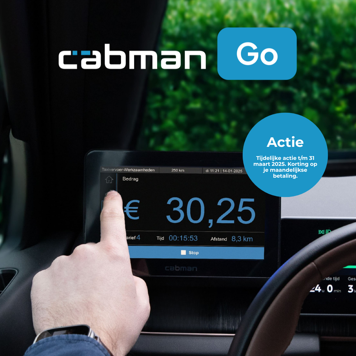 Cabman Go herinnering social post LinkedIn 